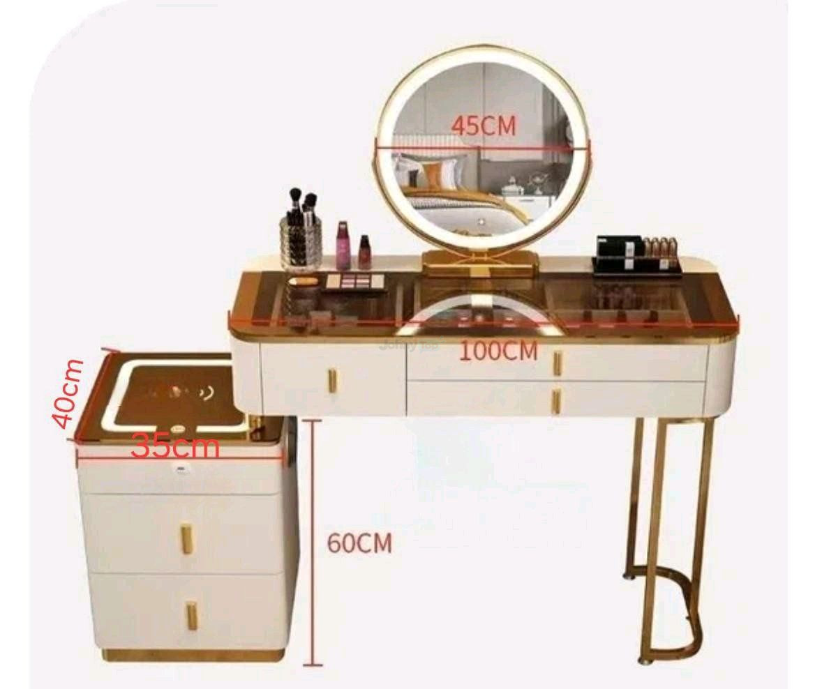 Vanity table with LED mirror and chair for sale, Zangiota
