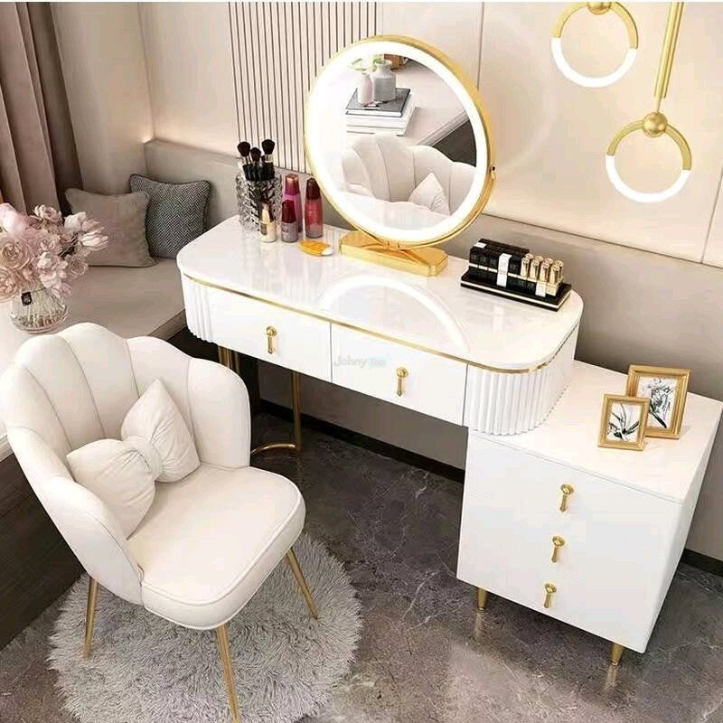 Vanity makeup table with LED mirror and chair, 100 cm — for sale in Zangiota