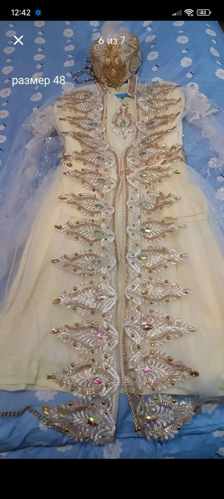 Bridal set: skullcap, veil and shoes (size 36), Tashkent region — 6