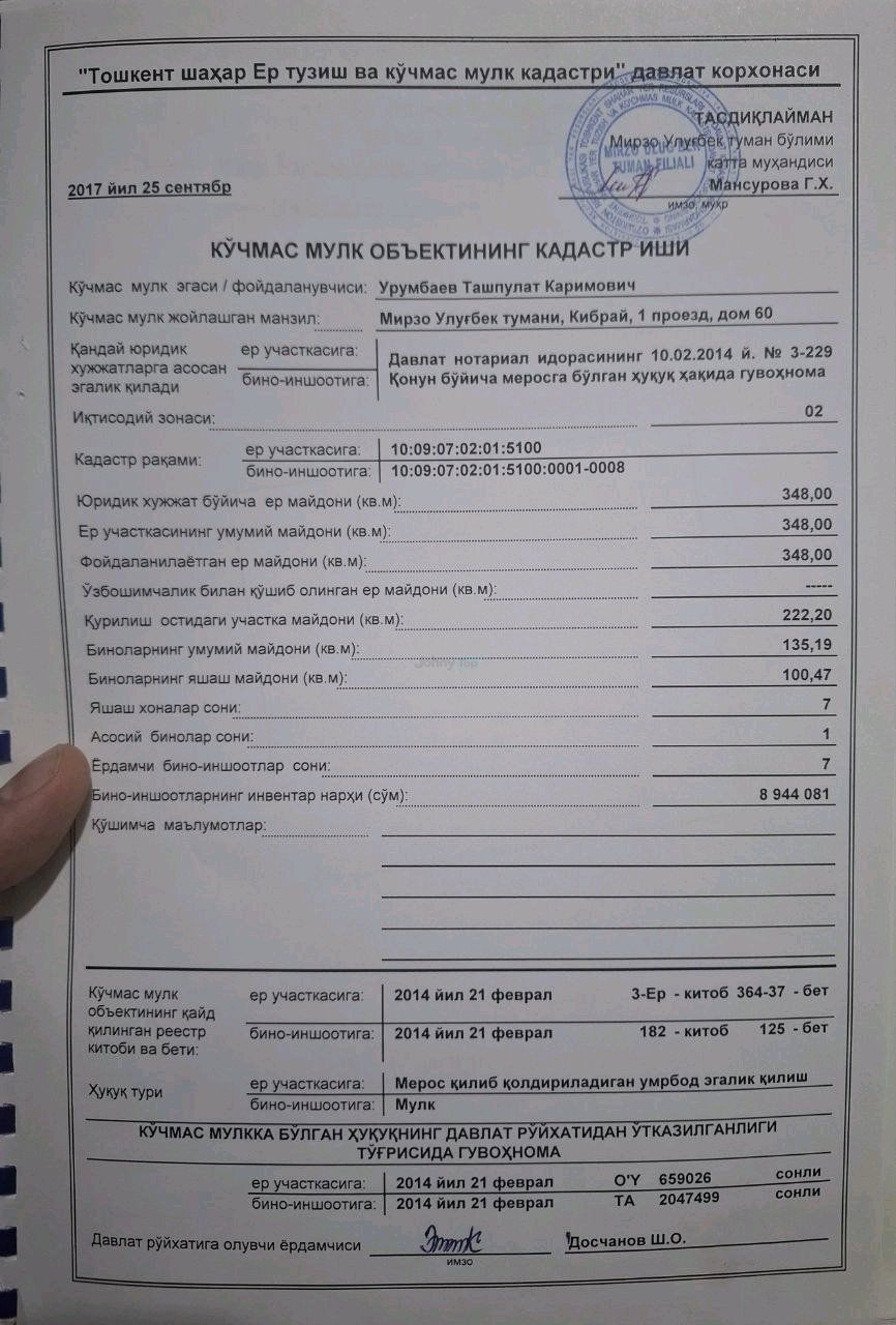 Дом на участке 3,5 сотки в Мирзо-Улугбекском районе (Дагестанский) — продаётся, идеален под снос — 2