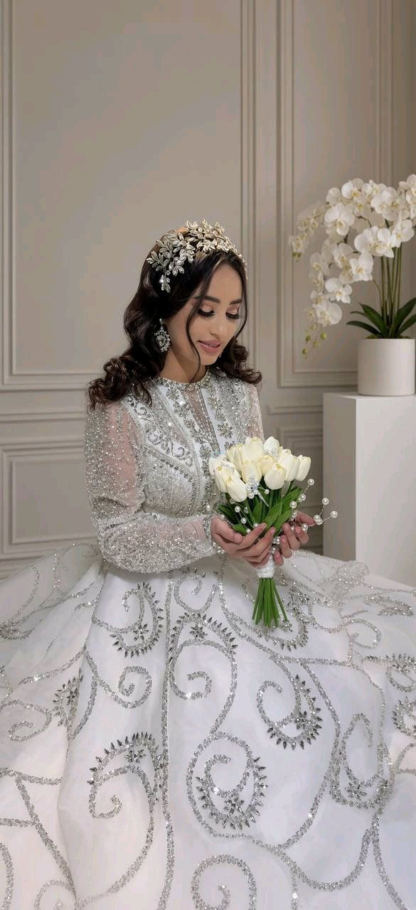 Shalemar wedding dress, white, size L, for sale in Sirdaryo — 2