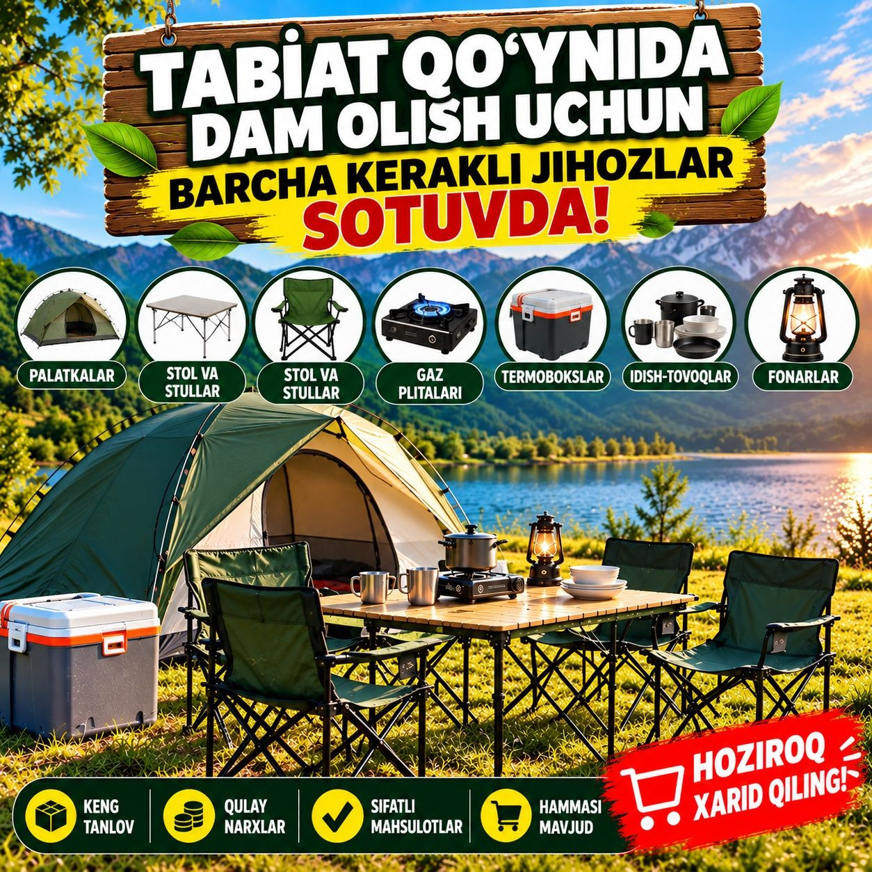 Camping gear rental — tents, tables and chairs, stoves and more, Yashnobod — 3