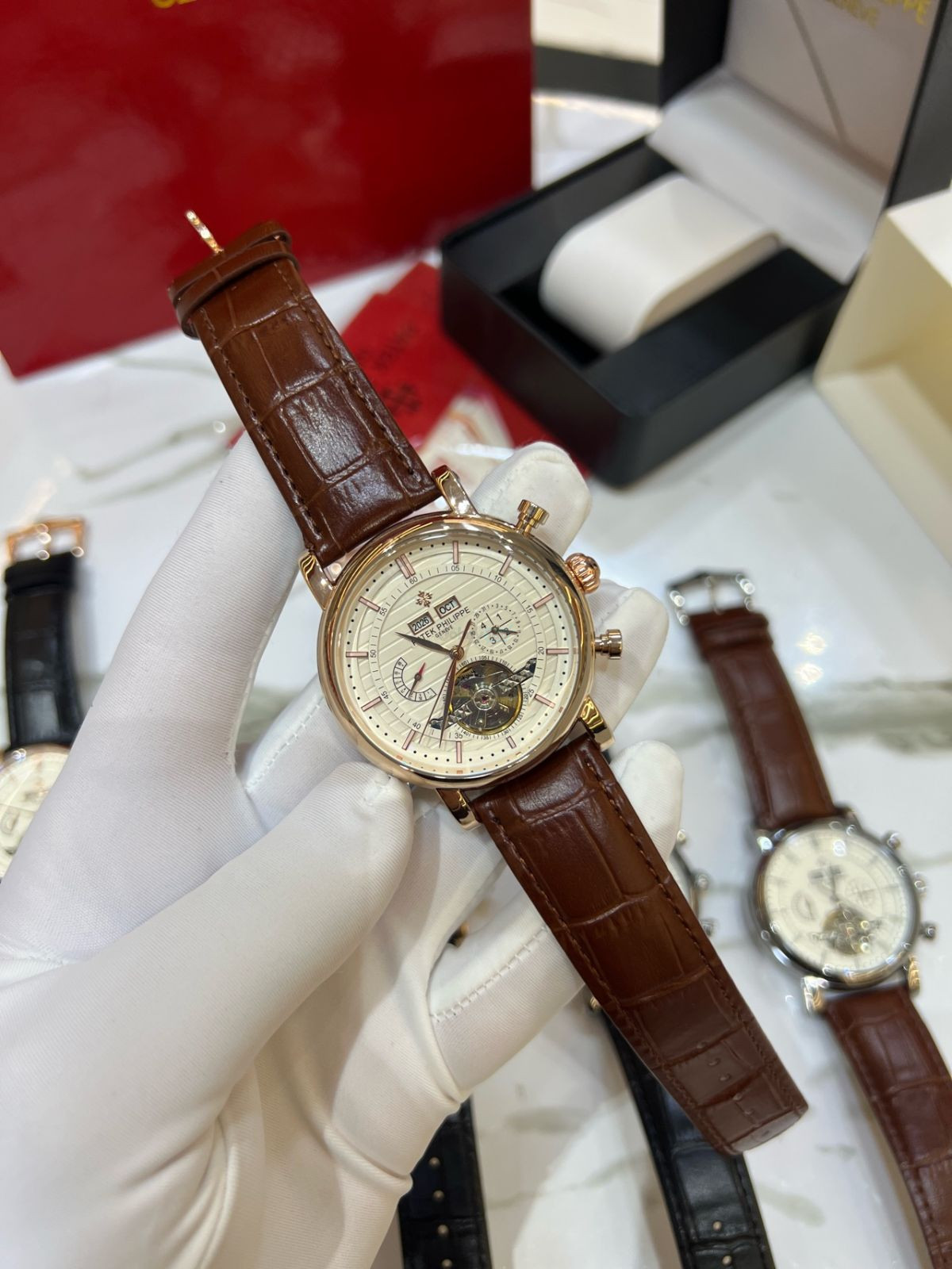 Patek Philippe uslubidagi erkaklar mexanik soati, charm tasmali, Chilonzor — 3