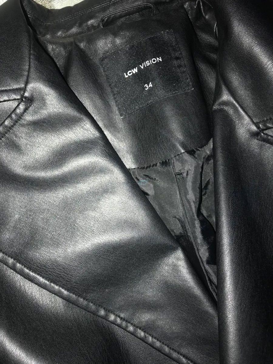 Black leather trench coat LCW Vision, size 34, Sergeli — 3