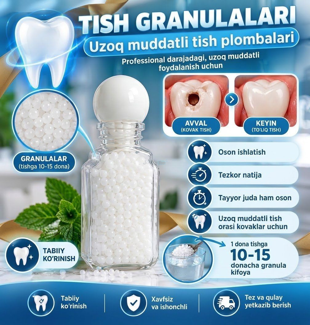 Uy sharoitida ishlatiladigan tish plombasi granulalari, Chilonzor
