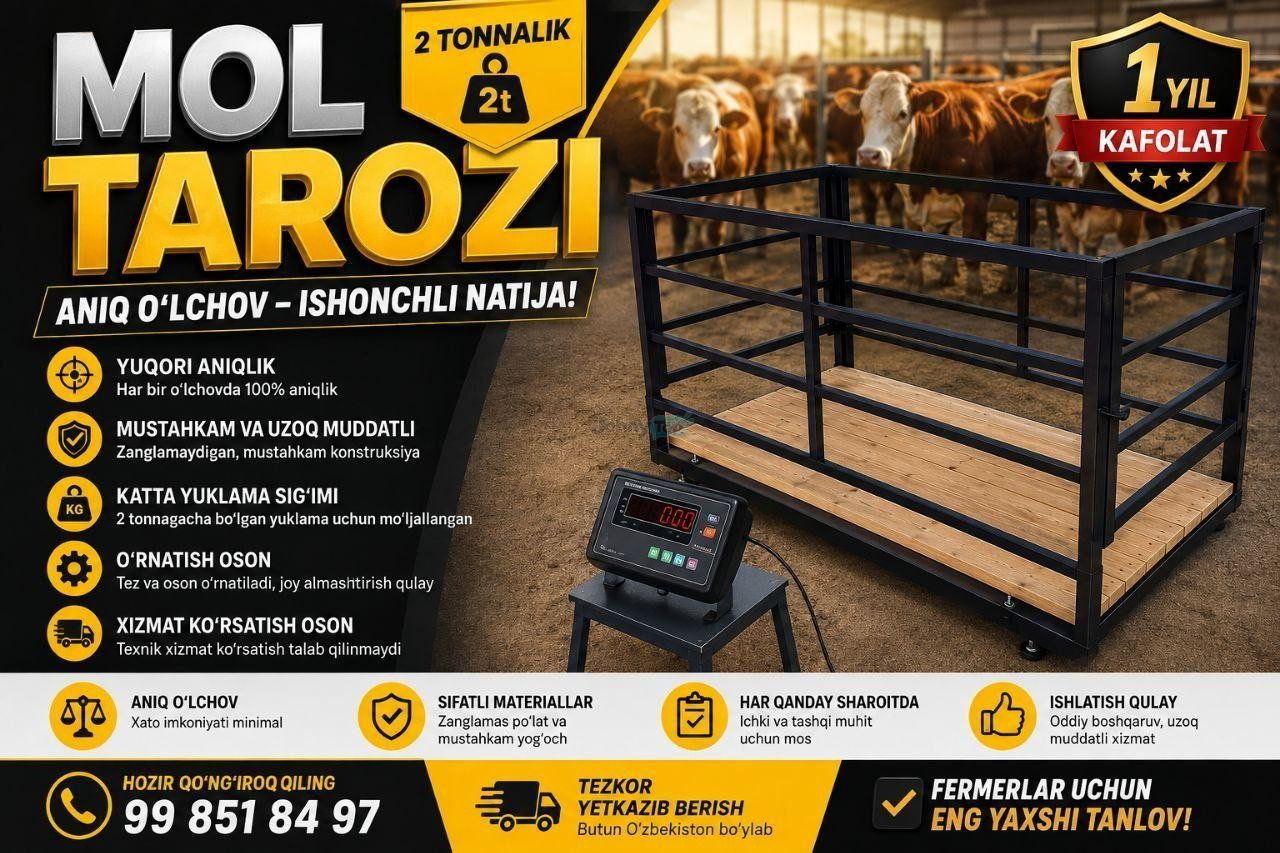 Chorva mollari uchun elektron tarozi sotiladi, Yangiyo‘l — 2