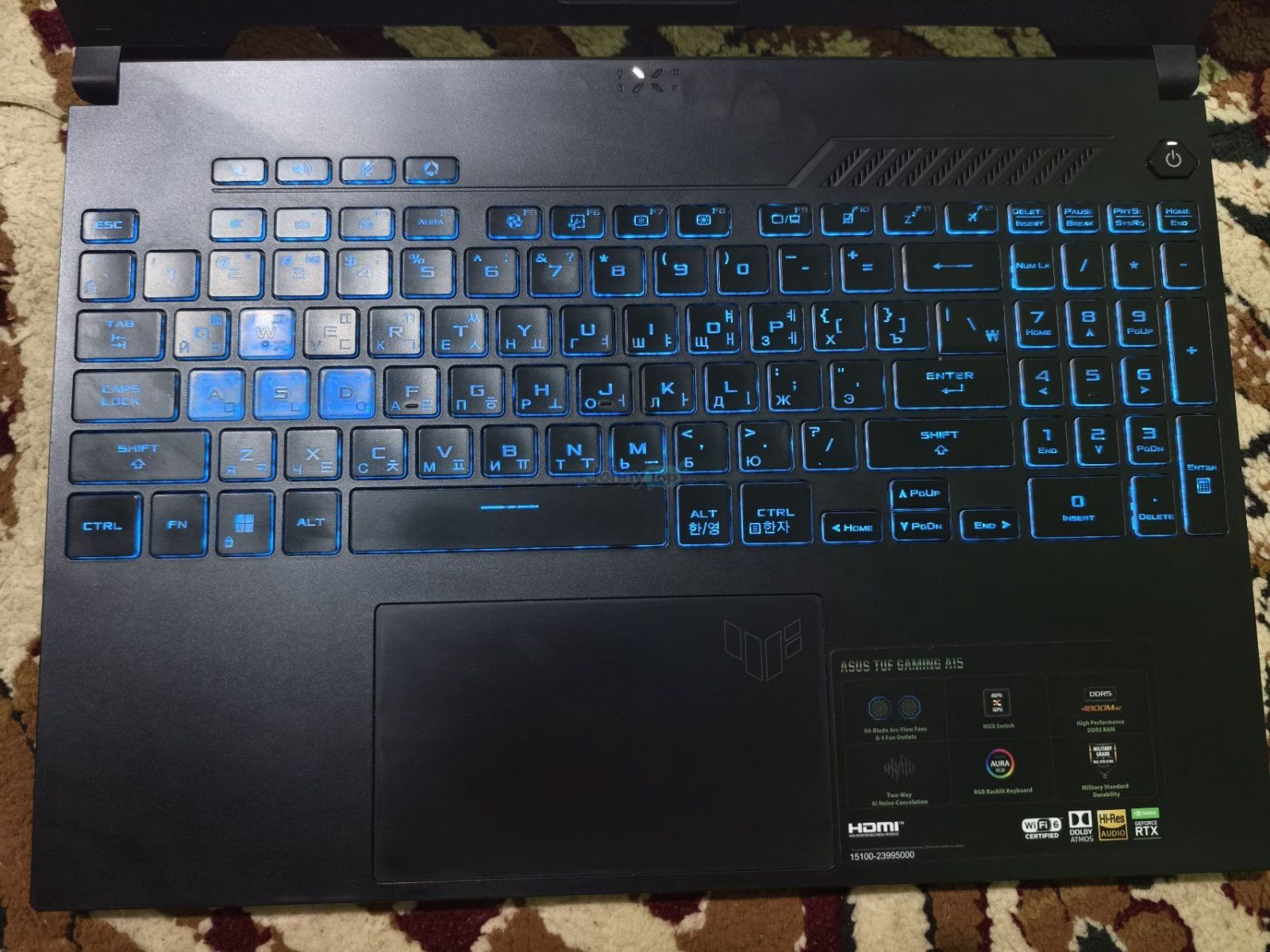 Asus TUF Gaming A15 laptop, Ryzen 7 6800H, RTX 3060, 16/512 GB for sale, Baliqchi — 2