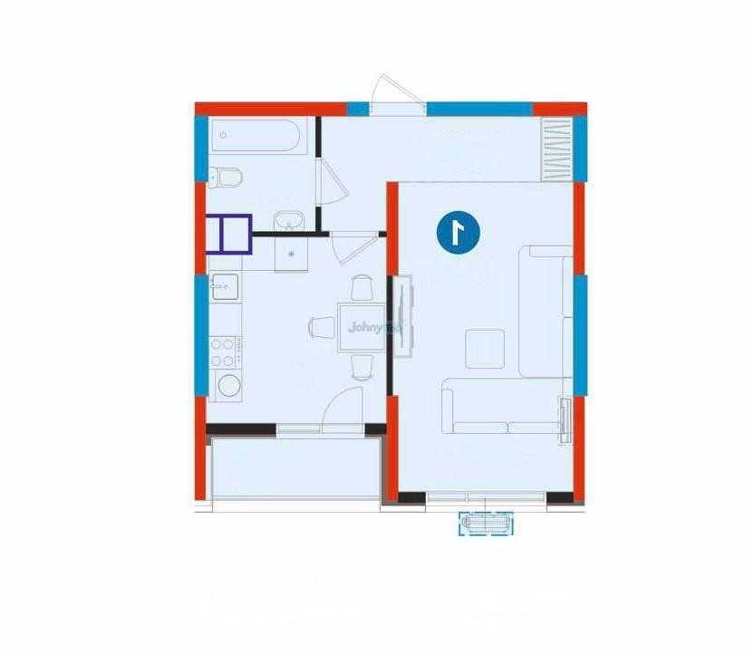1-room apartment for sale, 41 m², NRG Jomiy RC, Olmazor — 2