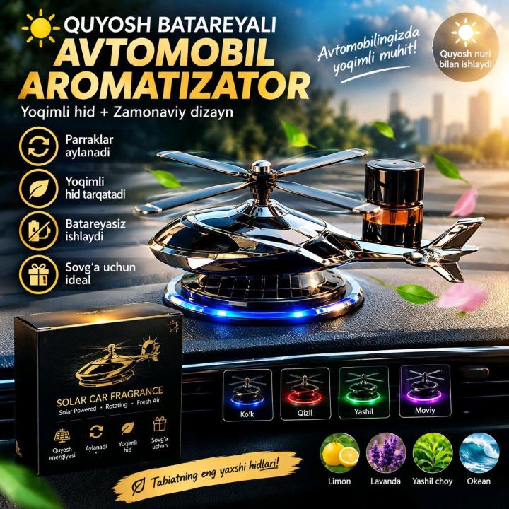 Quyosh batareyali avtomobil aromatizatori sotiladi, Toshkent