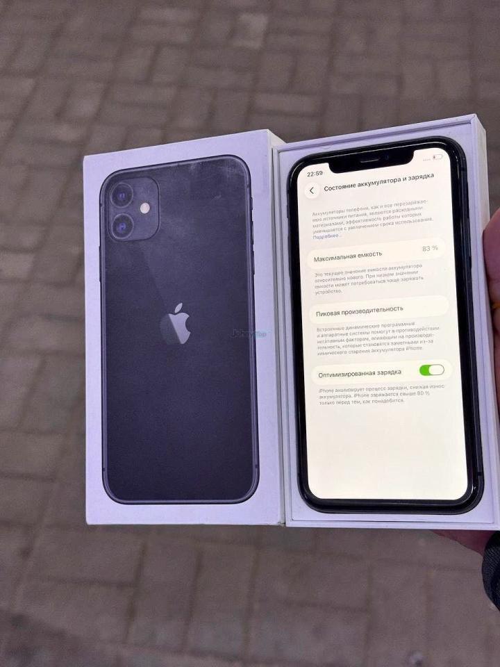 iPhone 11 64GB qora rangda sotiladi, Sariosiyo